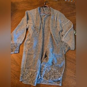 Cozy Black and White Knit Cardigan